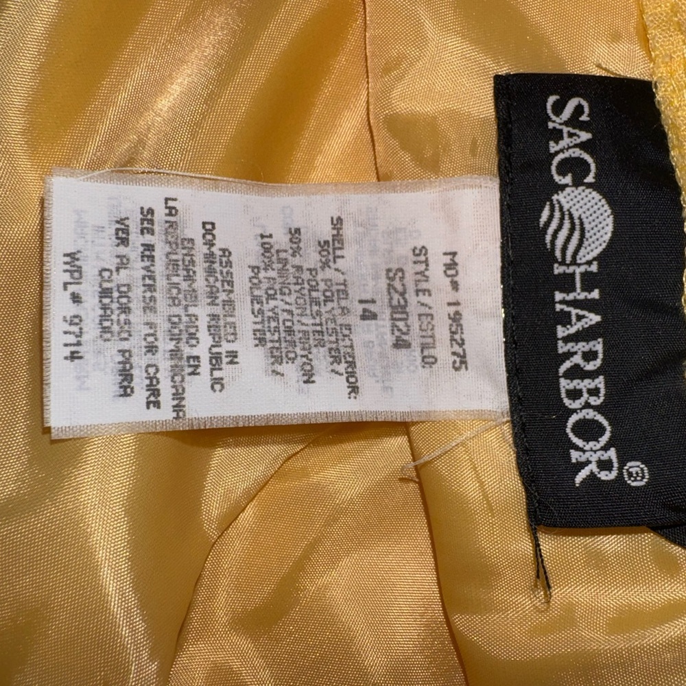 Sag Harbor Yellow Pencil Midi Skirt for Work - Picture 9 of 9